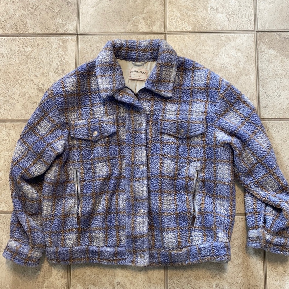 Free People Faded Dreams Cozy Trucker Jacket